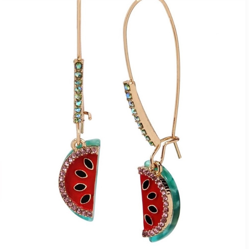 Watermelon Betsey Johnson Earrings New in Box - Picture 11 of 12